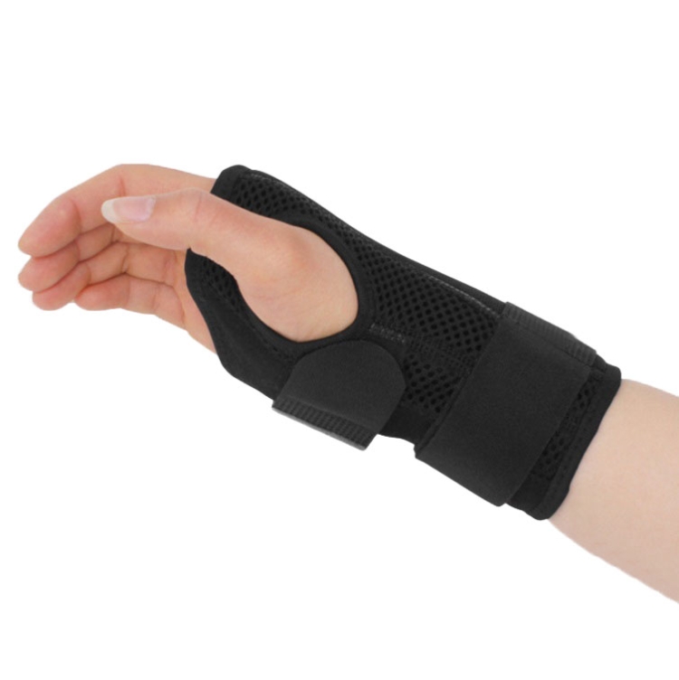 

2PCS Two-Way Compression Stabilized Support Plate Wrist Brace Fracture Sprain Rehabilitation Wrist Brace, Specification: Right Hand L (Black)