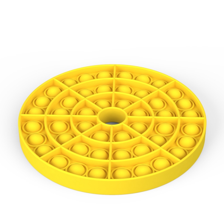 

5 PCS Child Mental Arithmetic Desktop Educational Toys Silicone Pressing Board Game, Style: Hollow Circle (Yellow)