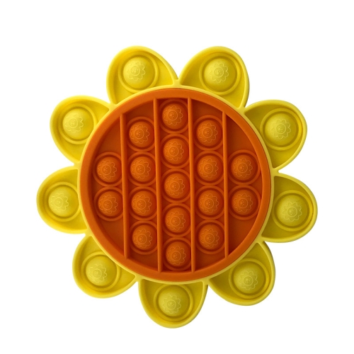 

5 PCS Child Mental Arithmetic Desktop Educational Toys Silicone Pressing Board Game, Style: Sunflower (Yellow)