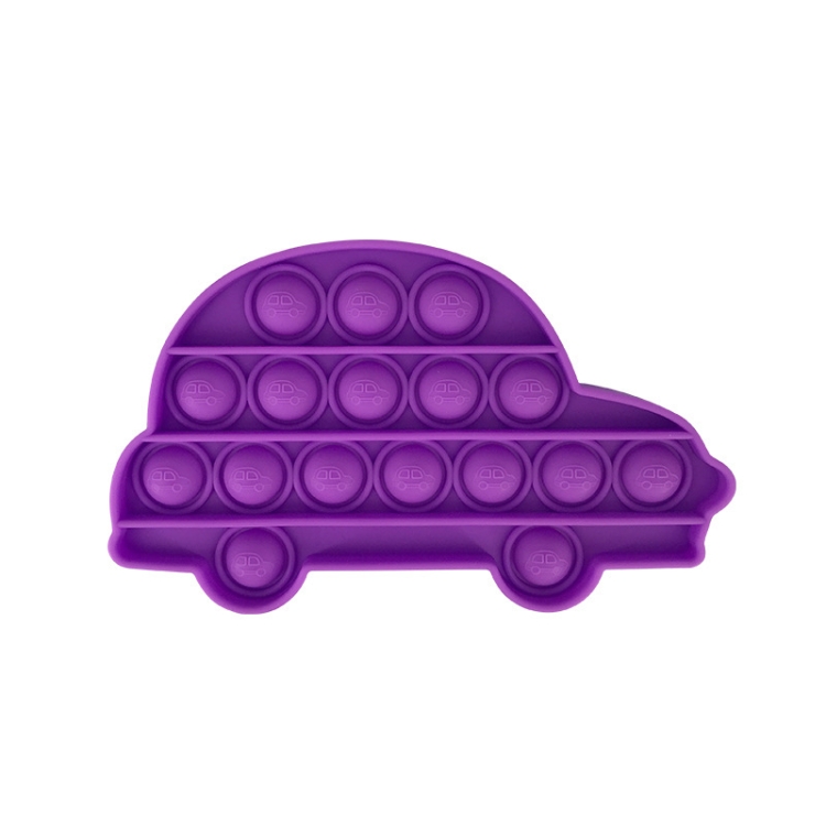

5 PCS Child Mental Arithmetic Desktop Educational Toys Silicone Pressing Board Game, Style: Car (Purple)
