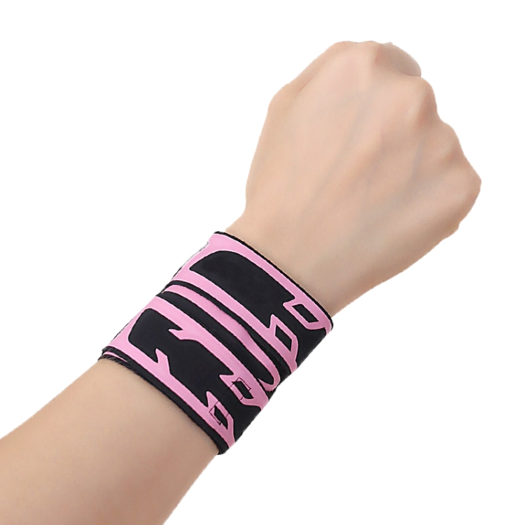 

2 PCS Sports Breathable Leather Wristband Fitness Anti-Sprain Compression Strap(Pink)