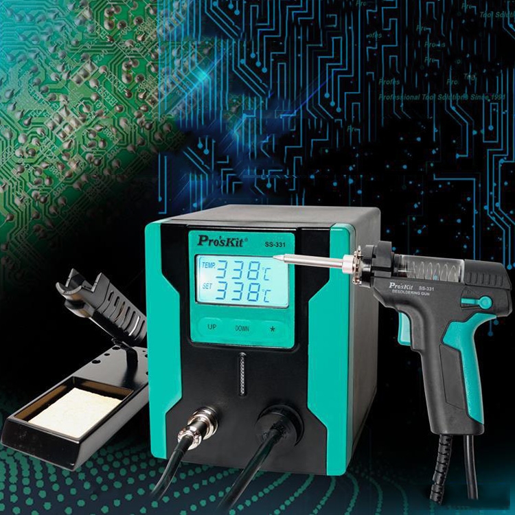 

ProsKit SS-331H Electric Heat Tin Suction Device Fully Automatic Suction Pump Desoldering Machine, US Plug