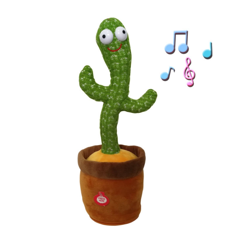 

Electric Dancing Cactus Singing Holiday Gift Doll for Children with 3 English Songs