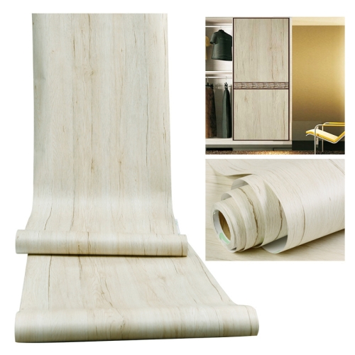

Wardrobe Furniture PVC Waterproof Antifouling Wood Grain Self-Adhesive Stickers, Specification: 60cm x 5m(White Maple)