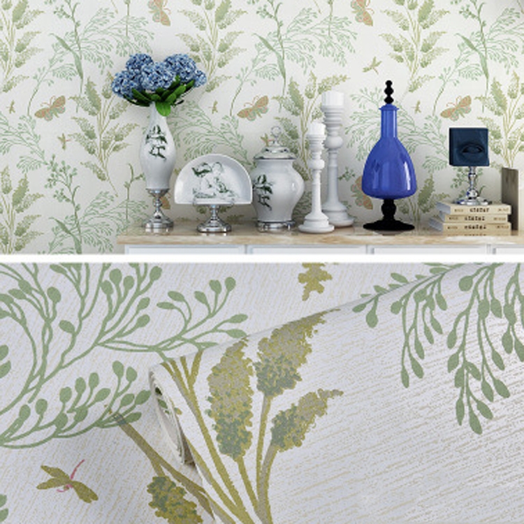 

0.53x5m 3D StereoRetro Self-Adhesive Non-Woven Wallpaper Pastoral Flower Bedroom Living Room TV Background Wall Sticker(MD01 Beige)