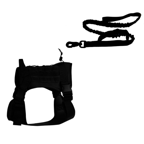 

Outdoor Dog Vest Chest Harness Large And Medium-Sized Dog Training Vest Dog Leash, Size: L(Black)