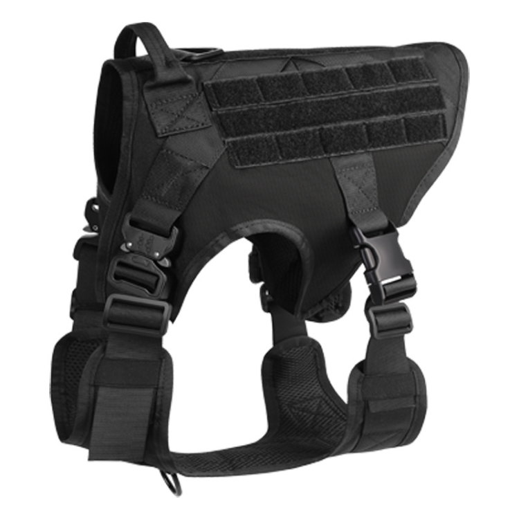 

Dog Harness Nylon Breathable And Waterproof Outdoor Dog Vest, Specification: L(Black)