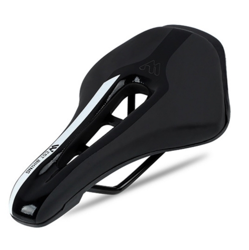 

WEST BIKING Cycling Seat Hollow Breathable Comfortable Saddle Riding Equipment(Black White)