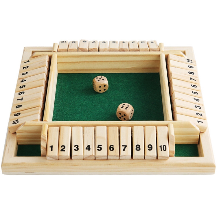 

Four-Sided Digital Flop Game Party Interaction Children Educational Leisure Board Game Adult Decompression Wooden Toys, Colour: Green