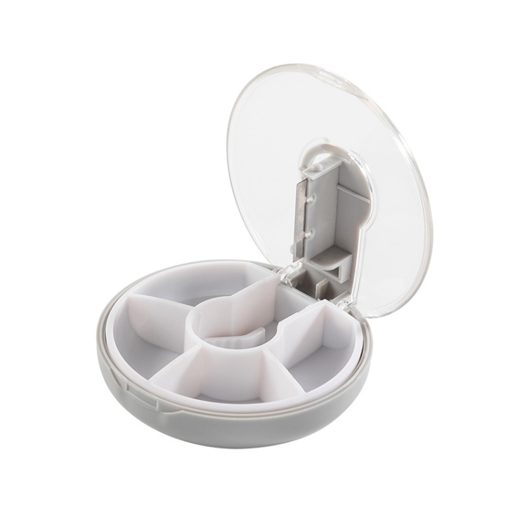 

5 PCS Portable Sealed Pill Box Travel Pill Storage Box Cuttable Type (Grey)