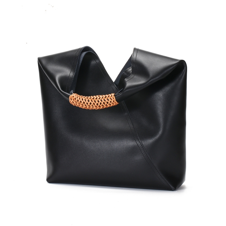 

L2052 Casual Shoulder Woman Bag Portable Diagonal Large Bag(Classic Black)