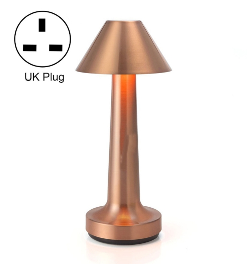 

JB-TD001 LED Touch Table Lamp Cafe Restaurant Decoration Night Light, Specification: UK Plug(Red Copper)