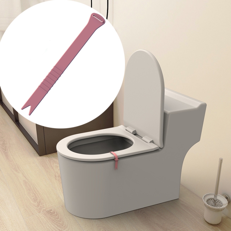

5 PCS TG01 Silicone Streamer Toilet Seat Cover Lifter(Light Pink)