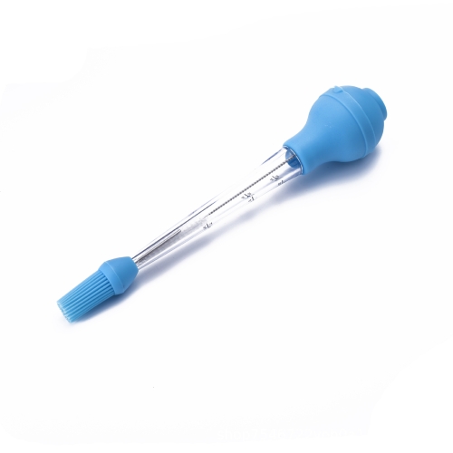 

Silicone Turkey Seasoning Pump Barbecue Tool Dripping Seasoning Tube With Cleaning Brush(Blue)
