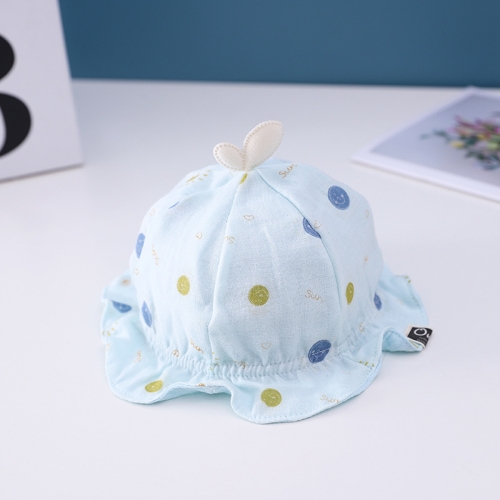 

C0386 Dot Baby Pot Hat Skirt Baby Cotton Hat, Size: Around 44cm(Light Blue)