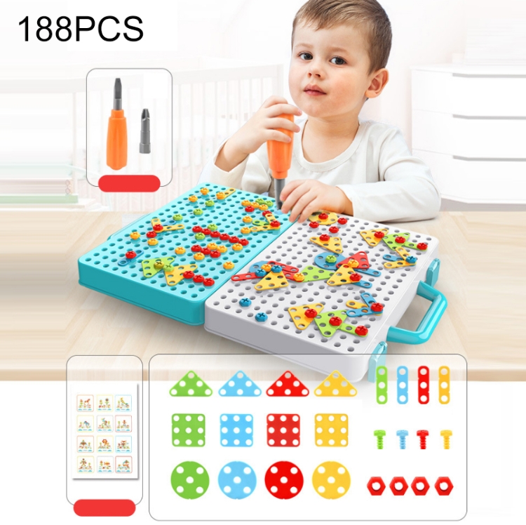 

Children Screw-Tightening Electric Drill Toy Manual Assembly Toolbox, Style: 2D Plane + Manual Drill (188 PCS)