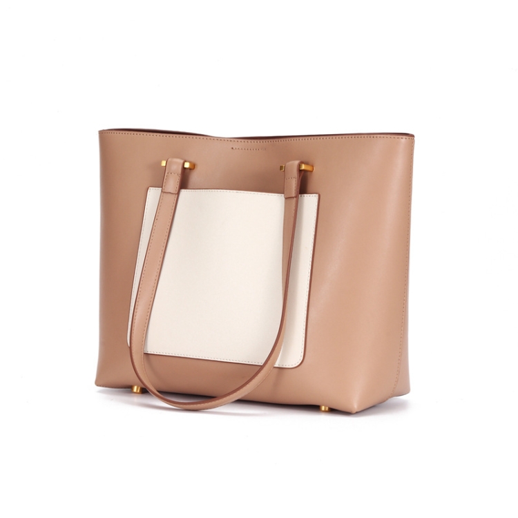 

L9042 Crossbody Single Shoulder Female Bag Large Capacity Laptop Bag All-Match Tote Bag(Apricot)