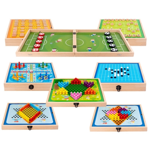 

8 In 1 A Beech Multi-Function Game Chess Two-Person Battle Parent-Child Interaction Ejection Chess