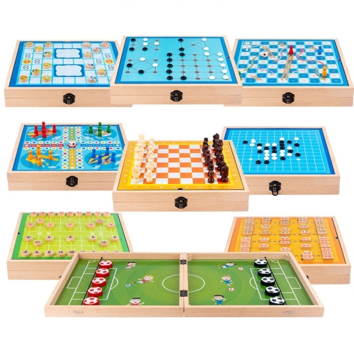 

12 In 1 Beech Multi-Function Game Chess Two-Person Battle Parent-Child Interaction Ejection Chess