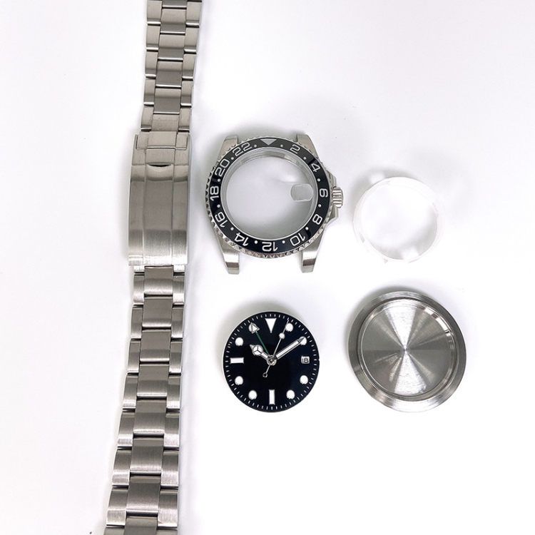 

For ETA2836/Pearl 3804 Movement 867 GMT Watch Accessories 40MM Stainless Steel Case(Black)