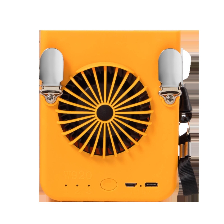 

W920 Hanging Waist Hanging Neck Small Fan Outdoor Portable Handheld Usb Charging Turbine Cycle Fan(Orange)
