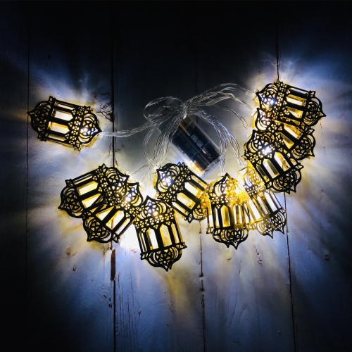 

3m 20 LEDs Eid Al-Fitr Festival Iron Art String Lights Ramadan LED Decoration Pendant(White Light)