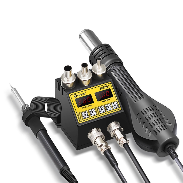 

8858 Portable Rework Soldering Station Hot Air Blower For SMD/PCB, EU Plug