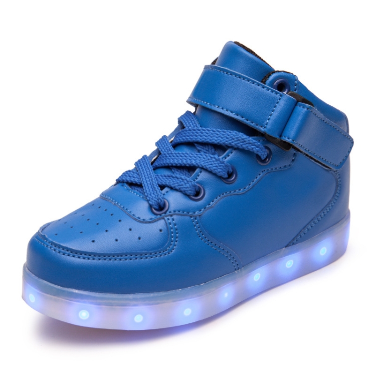 

Children LED Luminous Shoes Rechargeable Sports Shoes, Size: 29(Blue)