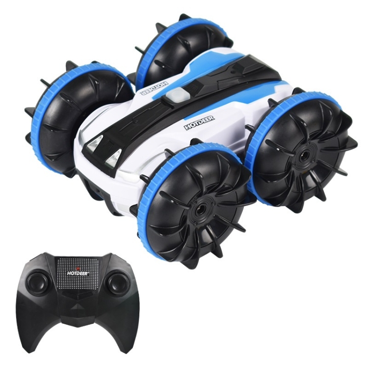 

HOTDEER 2.4G Amphibious Driving Remote Control Toy Stunt Car Small (Blue)