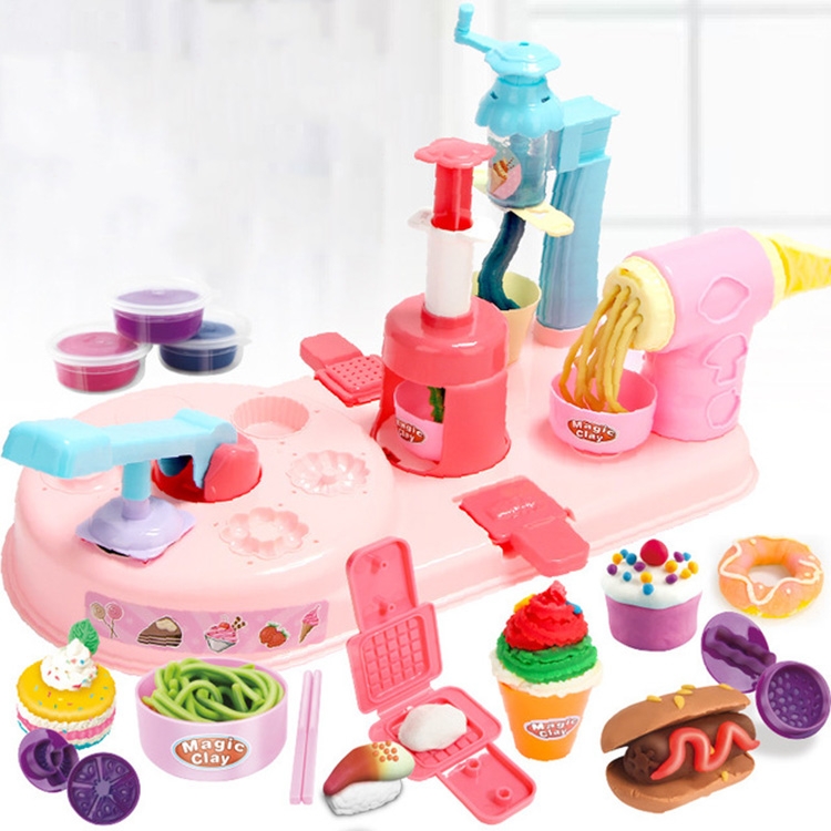 

5 in 1 Children Puzzle Color Clay Noodle Machine Handmade DIY Clay Mould Set