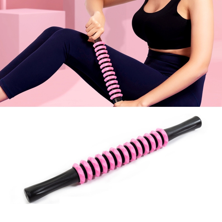 

Wolf Tooth Stick Hand-Held Fascia Stick Leg Muscle Relaxation Roller Yoga Fitness Supplies(Pink)