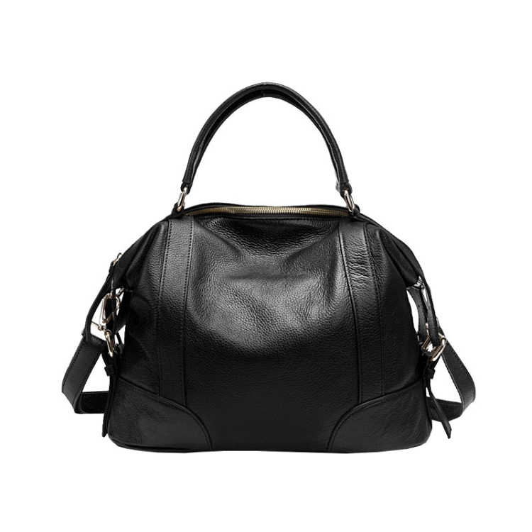 

2P1006 Ladies Single-Shoulder Leather Messenger Bag, Colour: Black (S)