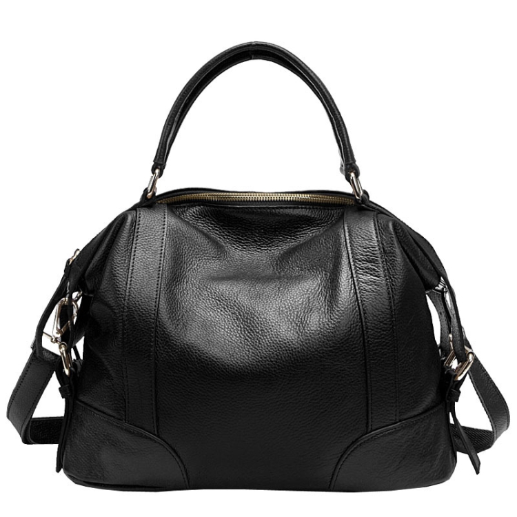 

2P1006 Ladies Single-Shoulder Leather Messenger Bag, Colour: Black (L)