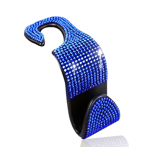 

3 PCS Car Rear Seat Hooks Car Seats Multi-Function Diamond-Studded Hooks, Colour: Blue Diamond