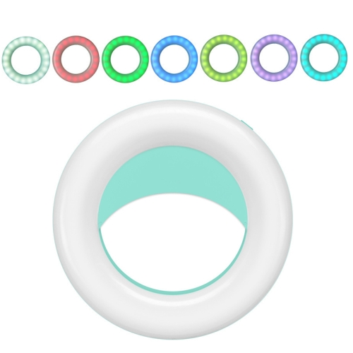 

2 PCS L-06 40 LEDs RGB Mobile Phone Fill Light Rechargeable Colorful Ring Light Mobile Phone Live Selfie Beauty Ligh(Blue)