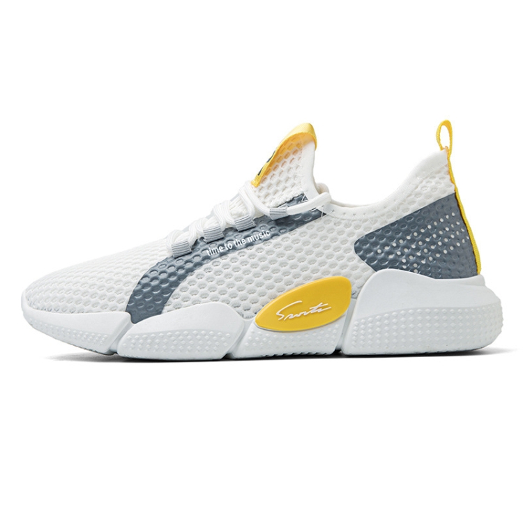 

Spring Breathable Running Shoes Couple Models Student Casual Shoes Flying Woven Sports Shoes, Size: 36(White)