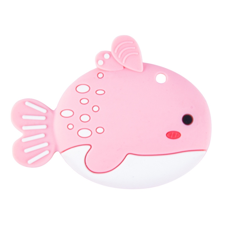 

MJYJ019 2 PCS Silicone Baby Teether Children Molar Stick Toy, Colour: Small Fish-Pink