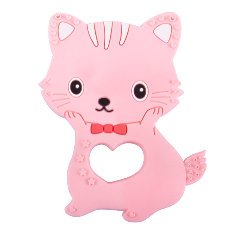 

MJYJ019 2 PCS Silicone Baby Teether Children Molar Stick Toy, Colour: Kitten-Pink
