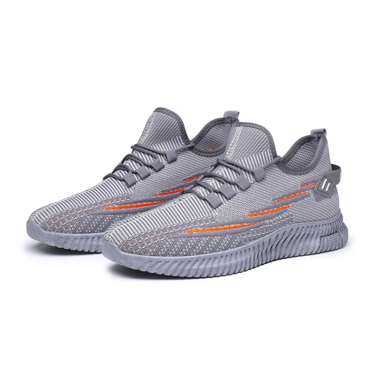 

Men Spring Breathable Sports Casual Running Shoes Mesh Shoes, Size: 42(Gray)