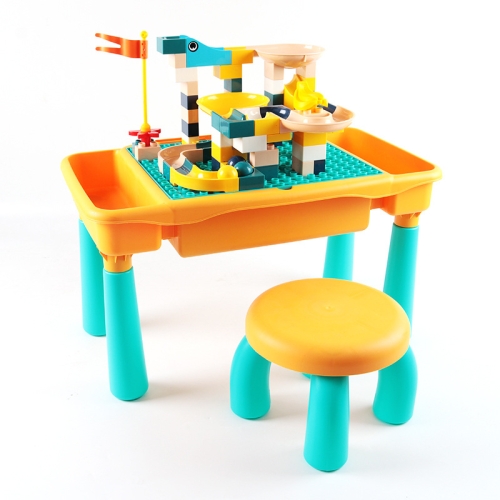 

Multifunctional Building Table Learning Toy Puzzle Assembling Toy For Children, Style: Table + Chair + 83 Blocks