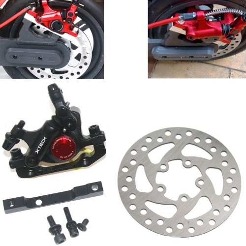 

3 in 1 Scooter Modified Hydraulic Brake + 120mm Disc Brake Disc + Modified Seat Set For Xiaomi Mijia M365 Pro(Black Brake + Black Adapter)