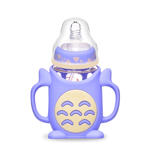 

Platube NP0211 Maternal And Child Products Baby Wide-Caliber With Handle Anti-Fall Anti-Colic And High-Temperature Silicone Baby Bottle(Purple)