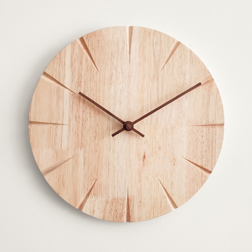 

12 inch Solid Wooden Wall Clock Home Living Room Wall Clock Decorative Clock