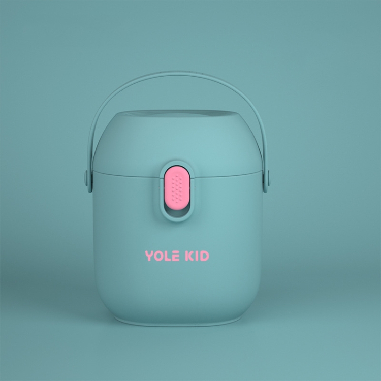 

2 PCS YOLE KID Baby Milk Powder Box Large-Capacity Portable Out-Packing Gimi Powder Box Baby Food Supplement Storage Sealed Tank(Peacock Blue)