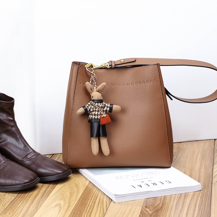 

5043 Bucket Bag Shoulder Messenger Bag Commuter Women Bag(Camel)