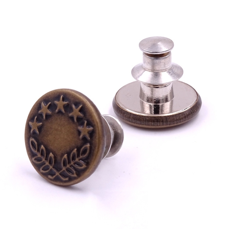 

20 PCS 17mm Jeans Buttons Nail-Free Adjustable And Detachable Buttons, Colour: Style 3