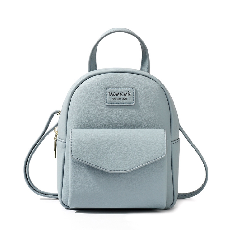 

D7002 Mini Student Backpack PU Shoulder Ladies Bag, Colour: Blue