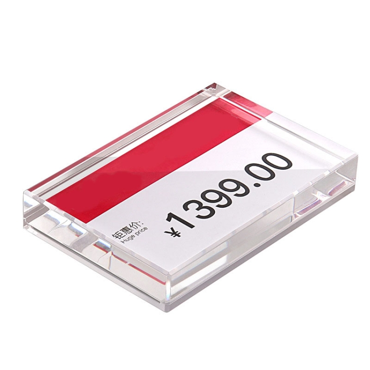 

Non-Magnetic Acrylic Price Board Product Display Board, Specification: 120x80mm