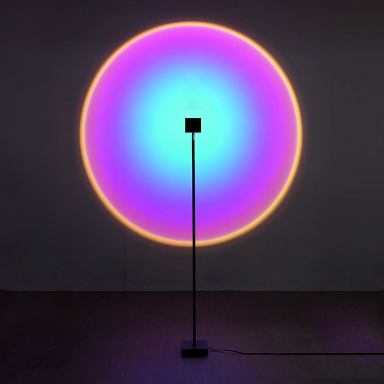 

Live Broadcast Atmosphere Lamp Living Room Bedroom Sunset Lamp Projector Lamp, EU Plug, 120cm Floor Lamp (Blue Purple)