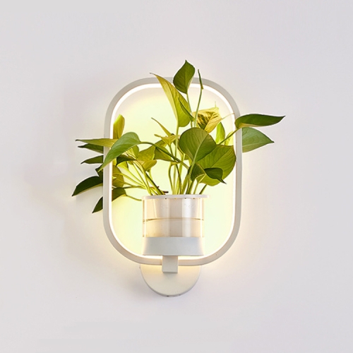 

18W Warm Light Plant LED Wall Lamp Modern Minimalist Interior Balcony Wall Lamp Without Plants(3029 White Box)